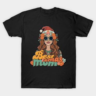 Best xmas mom hippie mom T-Shirt